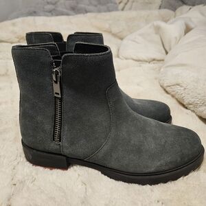 Sorel Charcoal Suede Ankle Boots